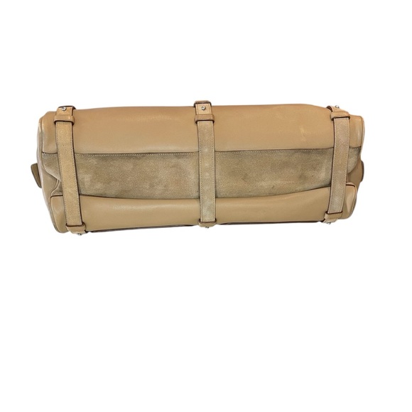 Salvatore Ferragamo Gancini Leather and Suede Expandable Hobo Bag - Picture 5 of 12